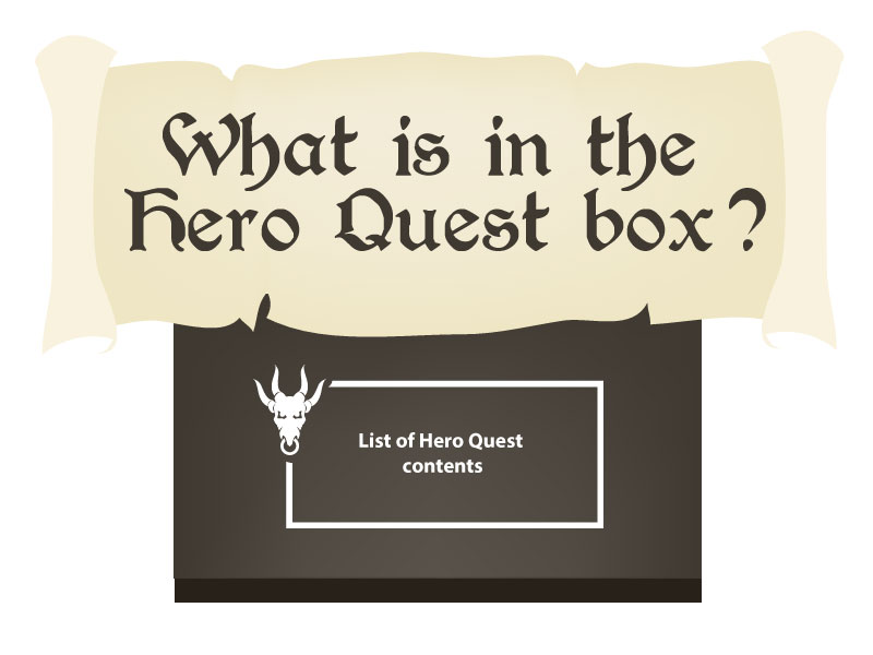 contents in a box of Hero Quest