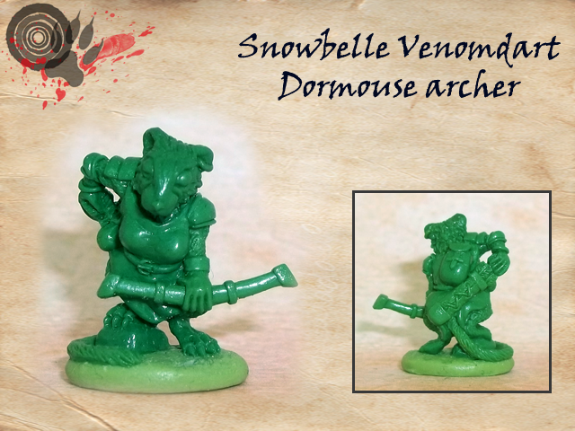 The original greenstuff sculpt of a 28 mm miniature by Oathsworn Miniatures