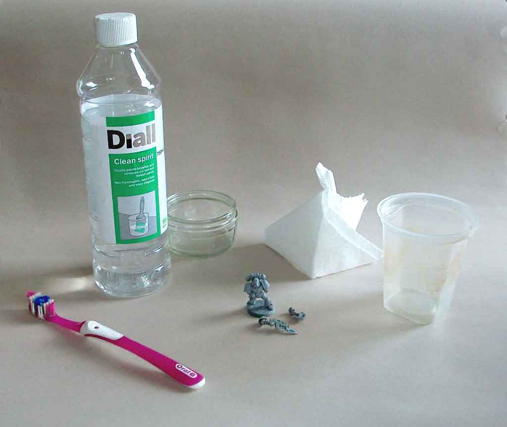 Kit to strip paint off of plastic miniatures