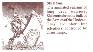 Hero Quest Skeleton illustration