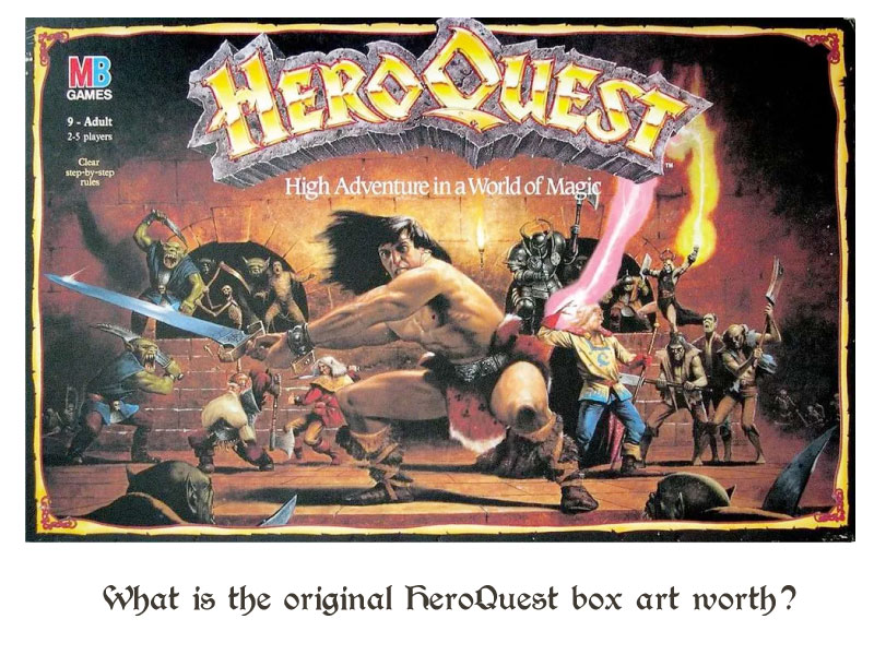 original heroquest box art value title 