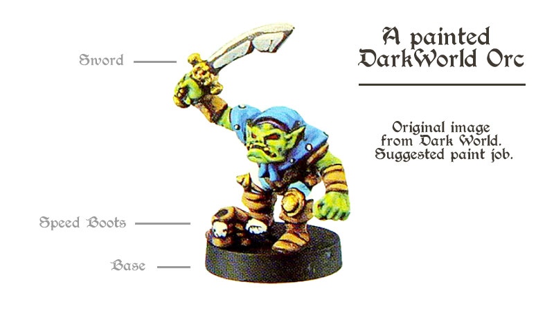 miniatures from Dark World board game - Orc!