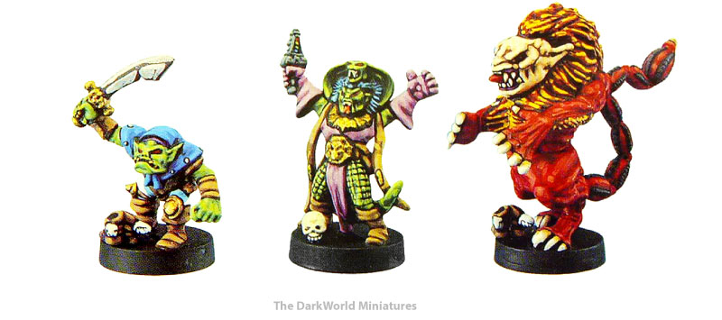 miniatures came in the dark world, ork, Korak, manticore