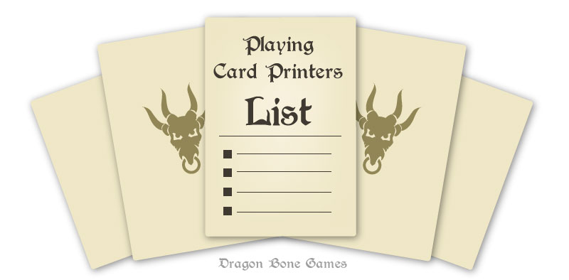 card game printers are in the UK? - Dragon Bone Games