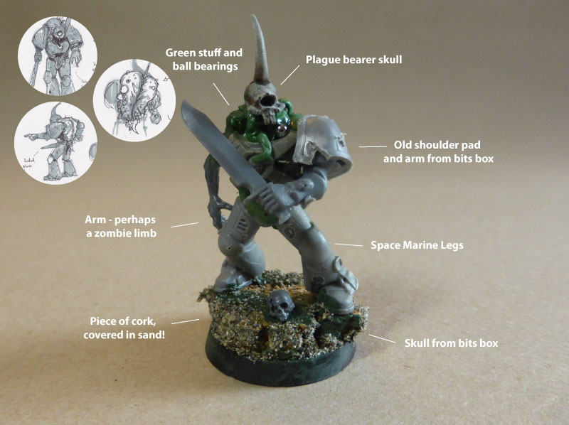 How do you make a miniature conversion? Pox Tactical Marine